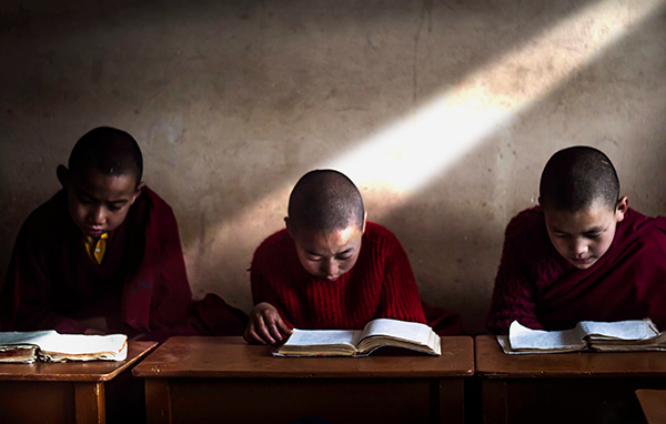 Monks reading